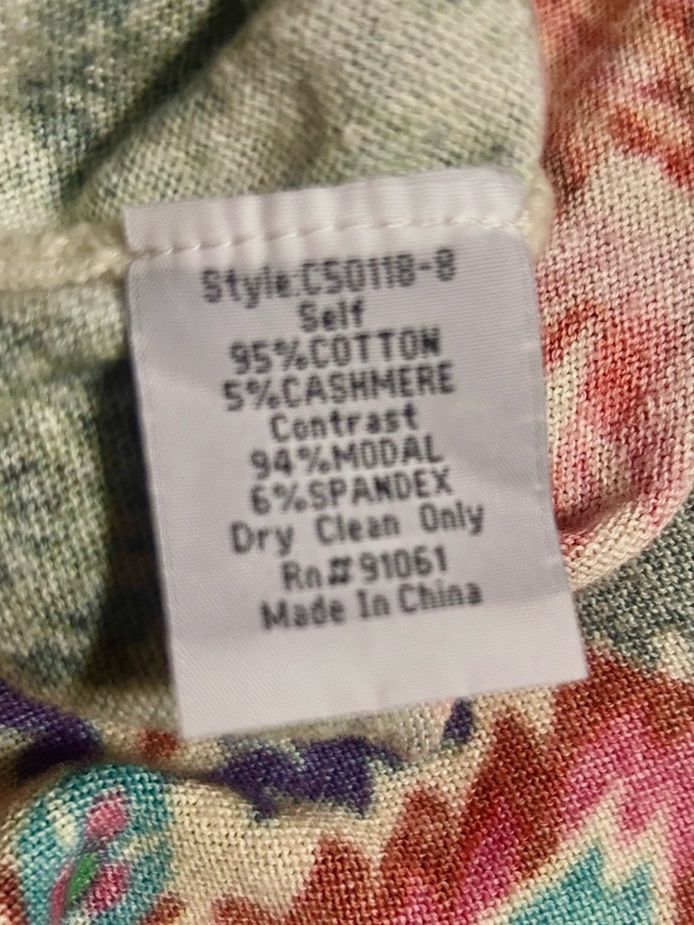 Johnny Was Hooded Duster Sz. XL
90% Cotton/5% Cashmere - Picture 6 of 6